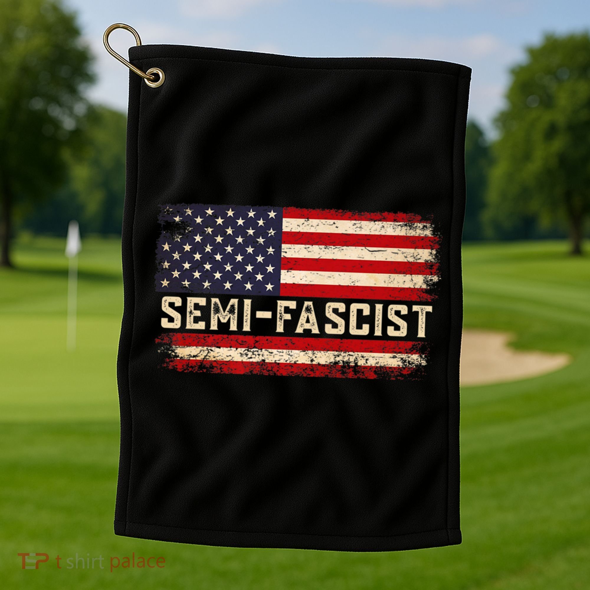 Semi Fascist Funny Political Humor Biden Quotes Golf Towel