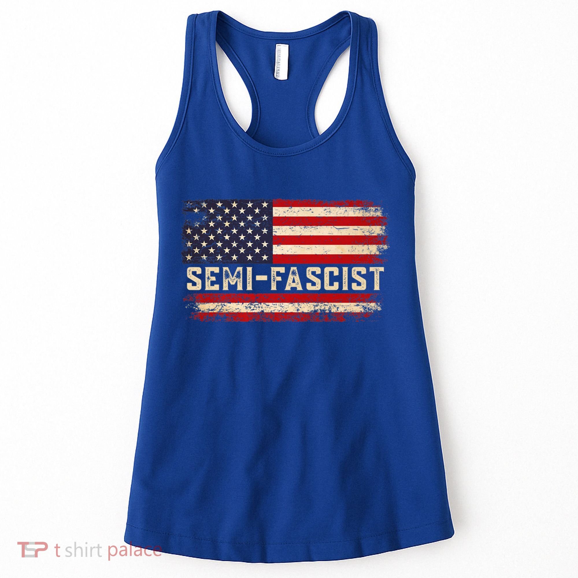 Semi Fascist Funny Political Humor Biden Quotes Women's Tank Top