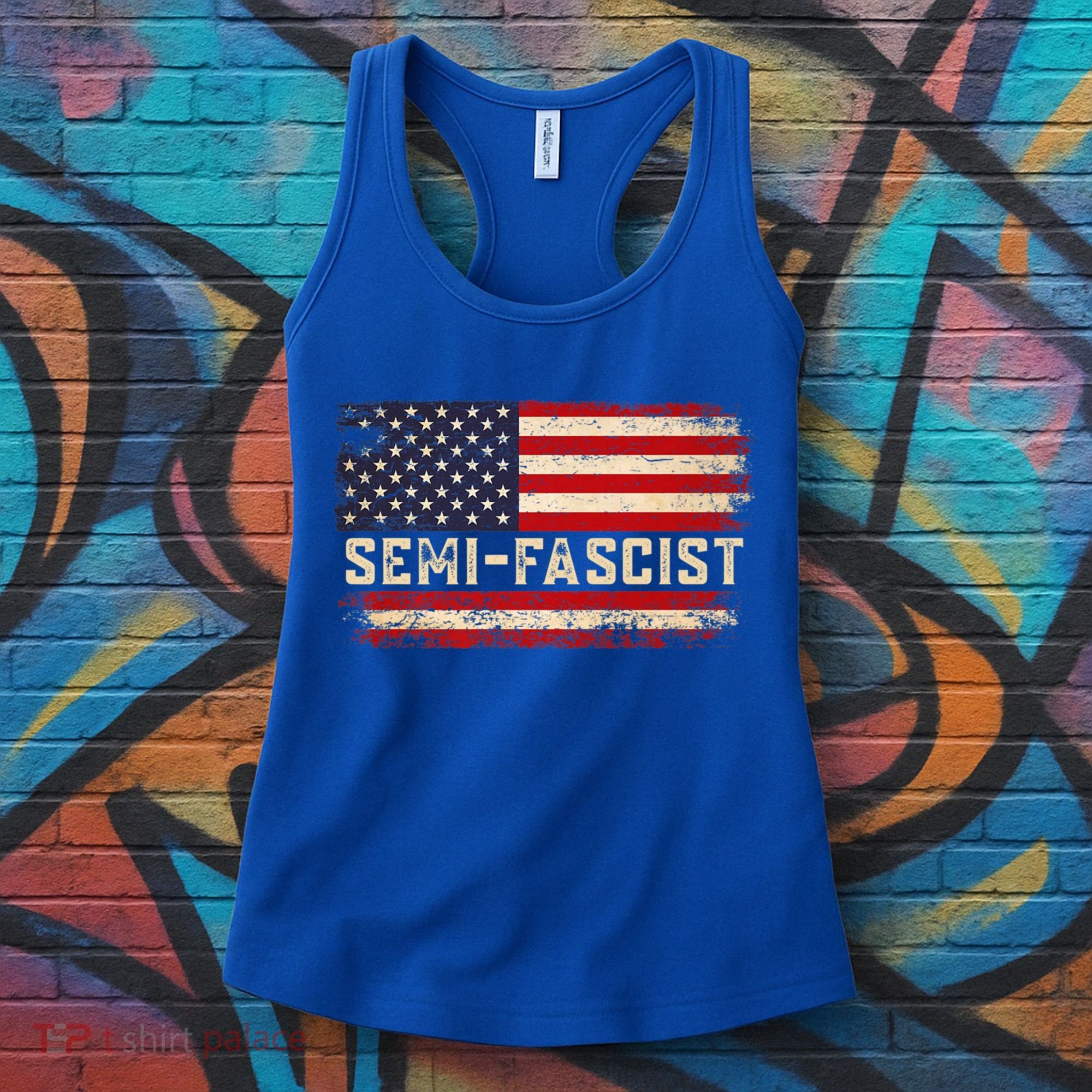 Semi Fascist Funny Political Humor Biden Quotes Women's Tank Top