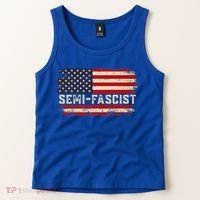 Semi Fascist Funny Political Humor Biden Quotes Tank Top thumb 2