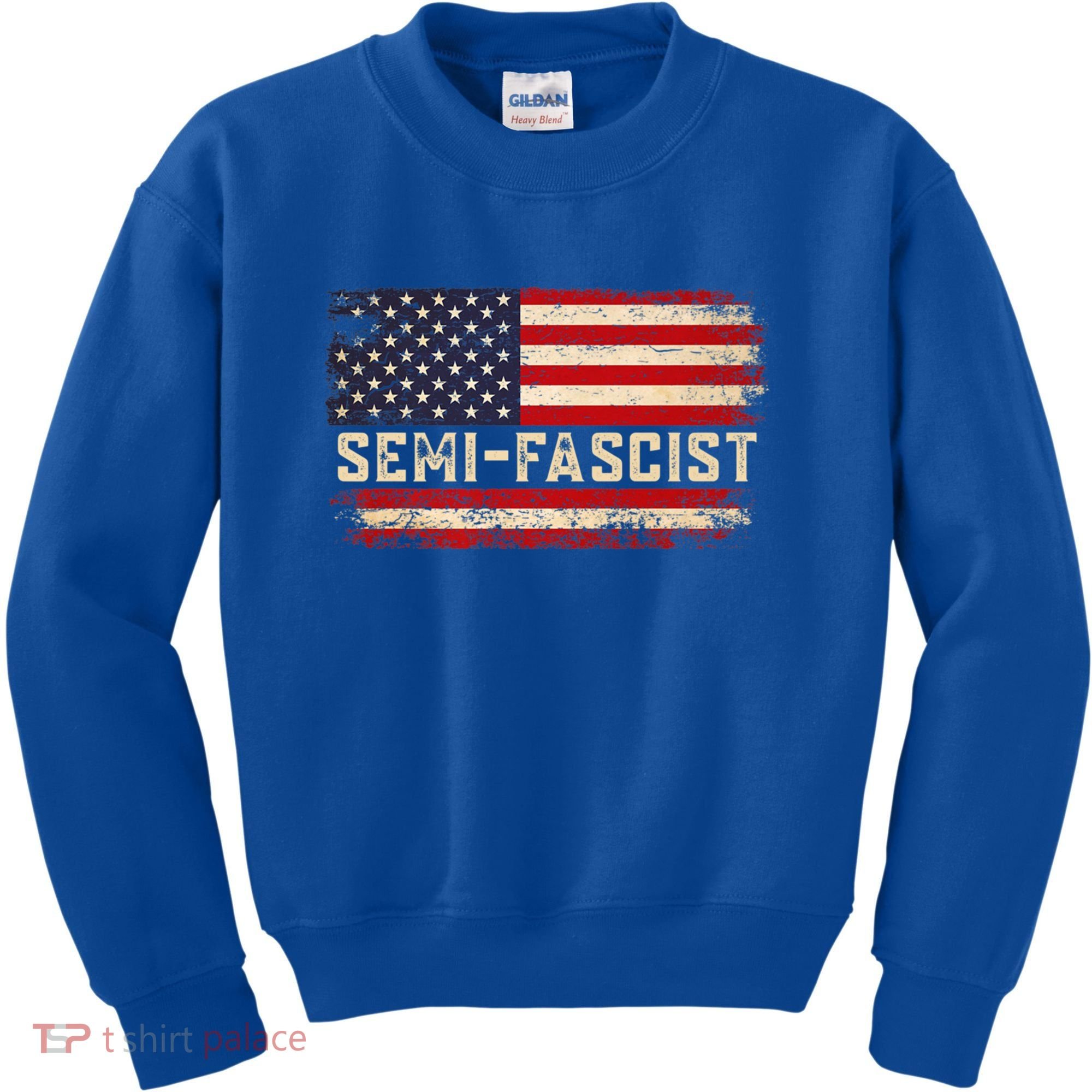 Semi Fascist Funny Political Humor Biden Quotes Kids Sweatshirt