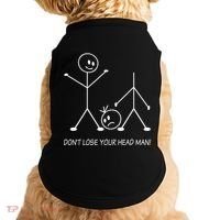 Stick Figures Pun DonT Lose Your Head Man Funny Stickman Doggie Tank thumb 0