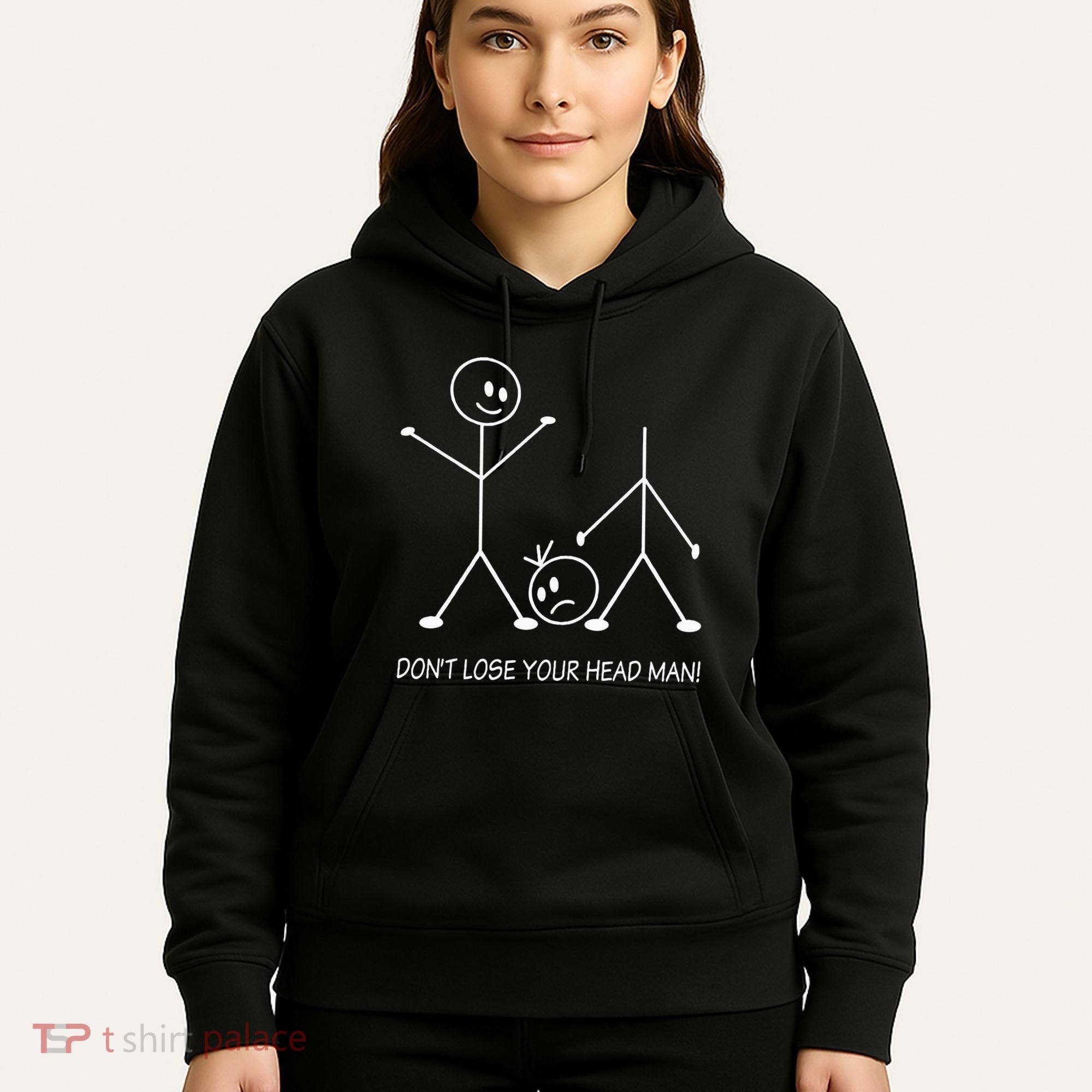 Stick Figures Pun DonT Lose Your Head Man Funny Stickman Hoodie