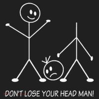 Stick Figures Pun DonT Lose Your Head Man Funny Stickman Beanie thumb 2