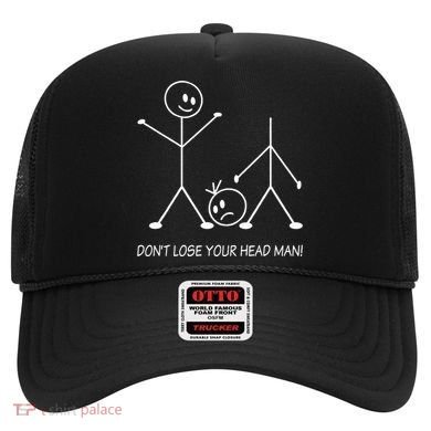 Stick Figures Pun DonT Lose Your Head Man Funny Stickman Hat