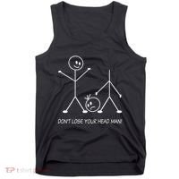 Stick Figures Pun DonT Lose Your Head Man Funny Stickman Tank Top thumb 0