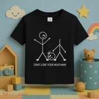 Stick Figures Pun DonT Lose Your Head Man Funny Stickman Toddler T-Shirt thumb 3