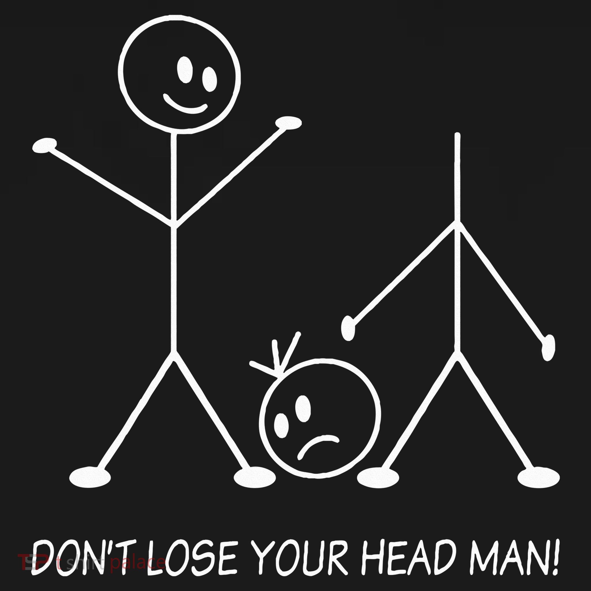 Stick Figures Pun DonT Lose Your Head Man Funny Stickman Visor
