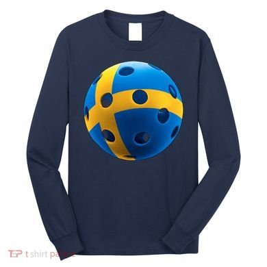 Swedish Flag Pickleball Long Sleeve Shirt