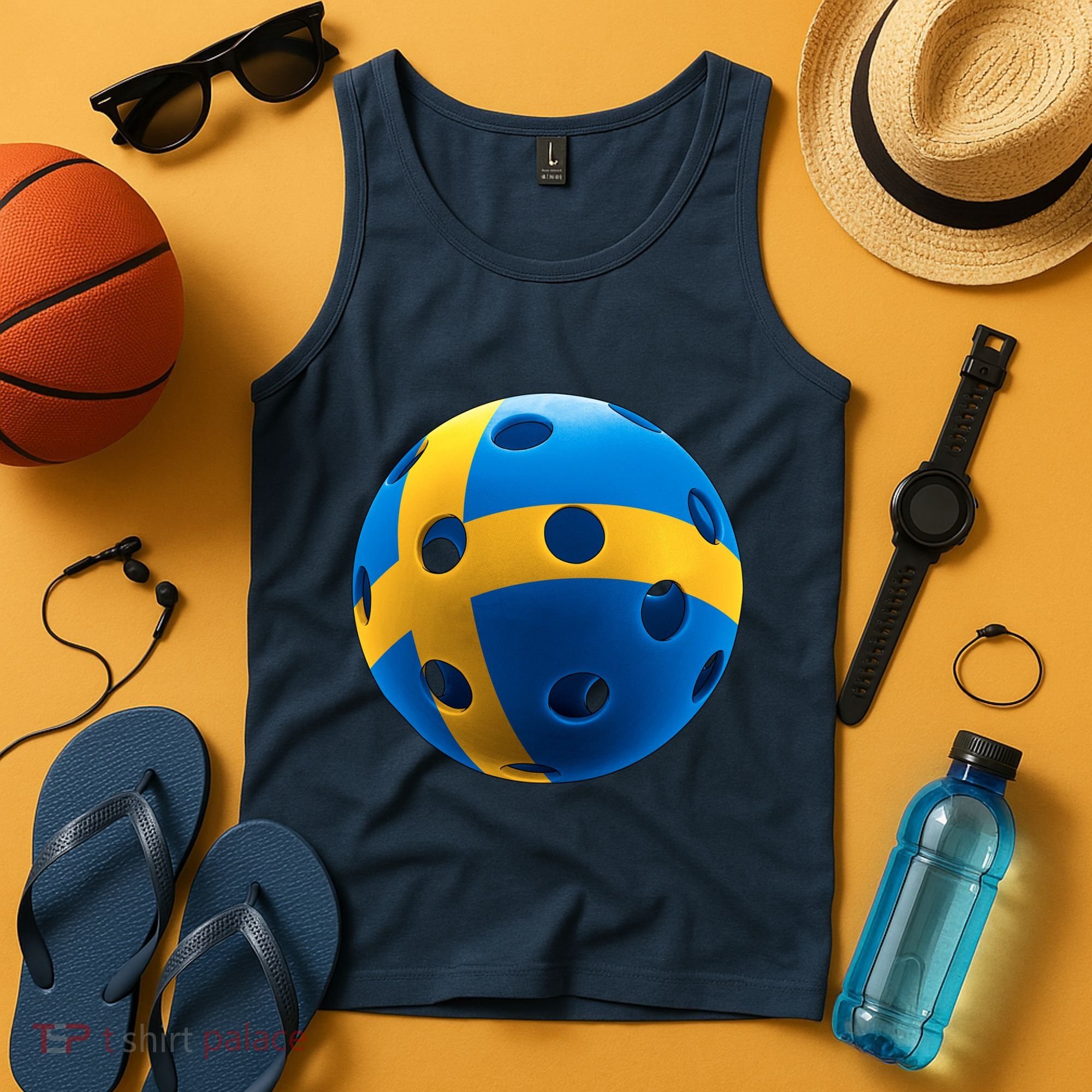 Swedish Flag Pickleball Tank Top
