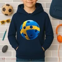 Swedish Flag Pickleball Kids Hoodie thumb 2