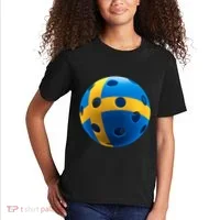 Swedish Flag Pickleball Kids T-Shirt thumb 2