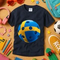 Swedish Flag Pickleball Kids T-Shirt thumb 3