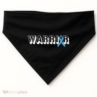 Support Father Prostate Cancer Warrior Light Blue Ribbon USA-Made Doggie Bandana thumb 0