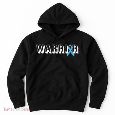 Support Father Prostate Cancer Warrior Light Blue Ribbon Hoodie