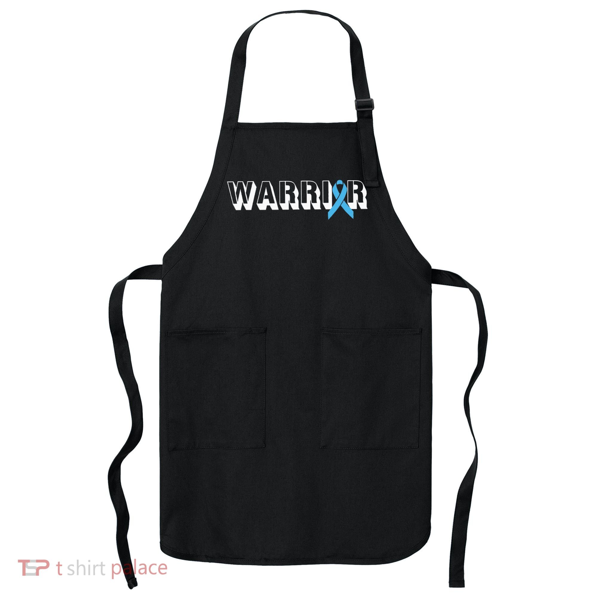 Support Father Prostate Cancer Warrior Light Blue Ribbon Apron
