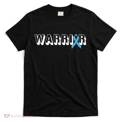 Support Father Prostate Cancer Warrior Light Blue Ribbon T-Shirt