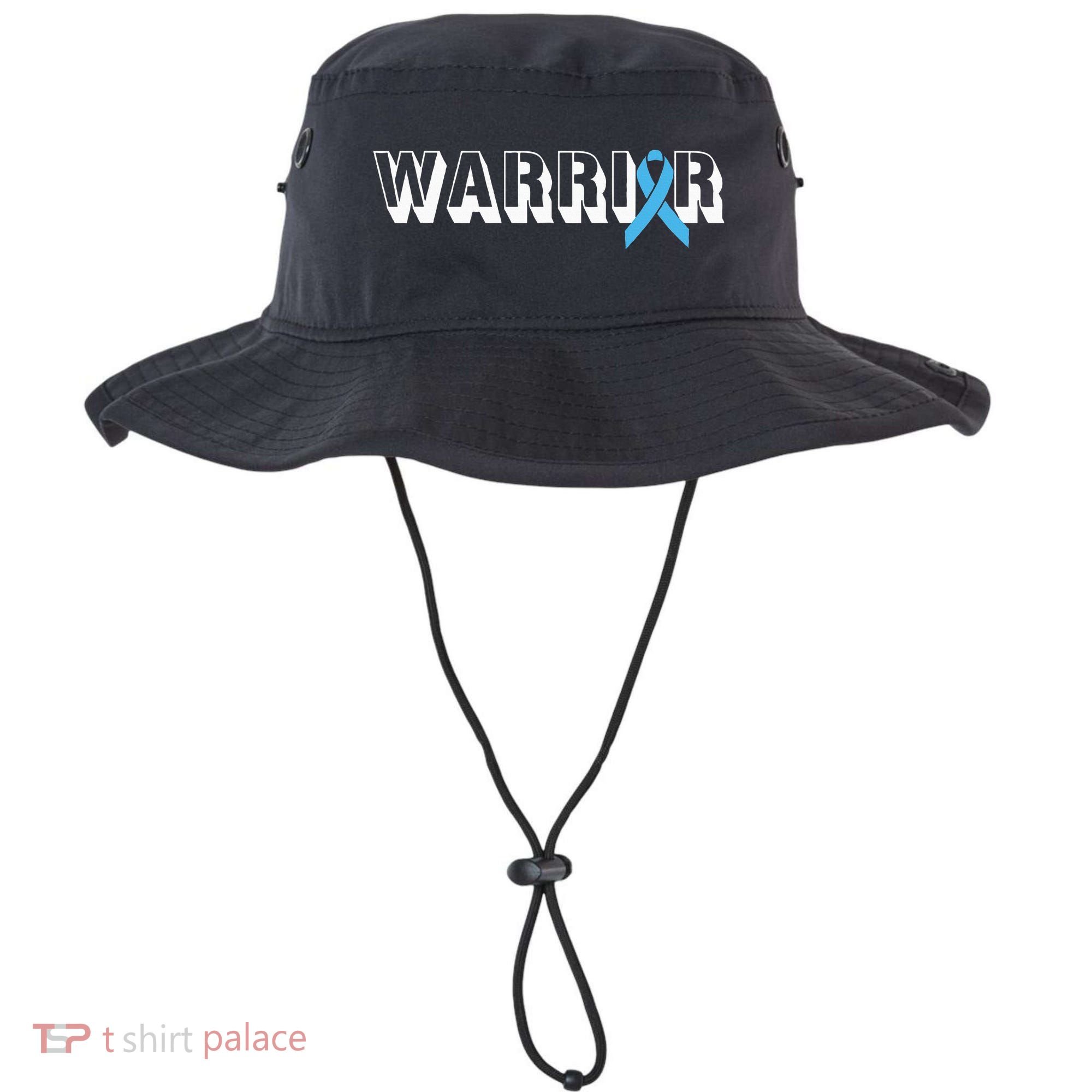 Support Father Prostate Cancer Warrior Light Blue Ribbon Bucket Hat