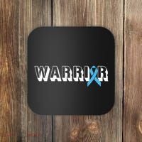 Support Father Prostate Cancer Warrior Light Blue Ribbon Coaster thumb 0