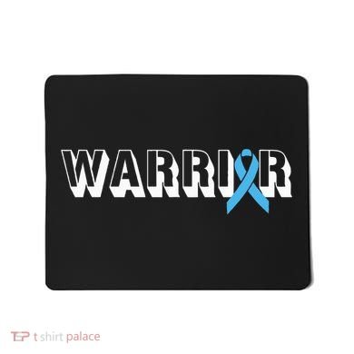 Support Father Prostate Cancer Warrior Light Blue Ribbon Mousepad