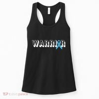Support Father Prostate Cancer Warrior Light Blue Ribbon Women's Tank Top thumb 0