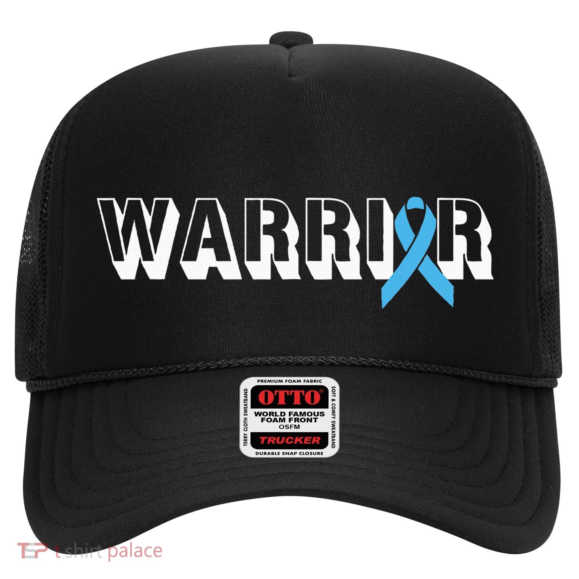 Support Father Prostate Cancer Warrior Light Blue Ribbon Hat