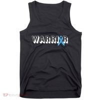 Support Father Prostate Cancer Warrior Light Blue Ribbon Tank Top thumb 0