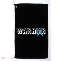 Support Father Prostate Cancer Warrior Light Blue Ribbon Golf Towel thumb 0