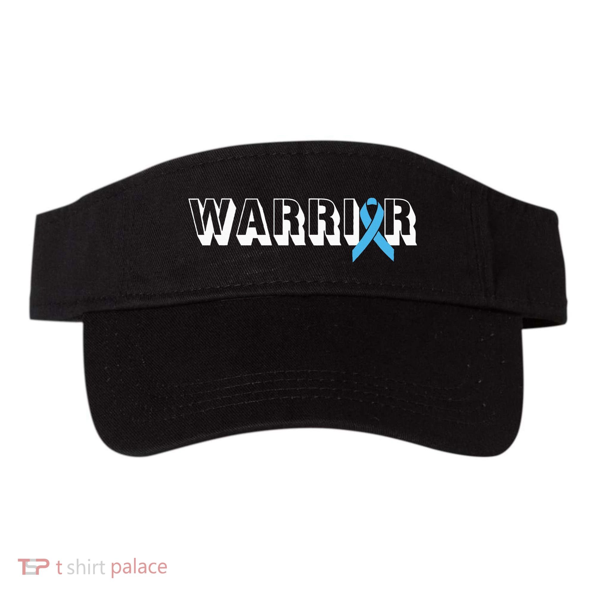 Support Father Prostate Cancer Warrior Light Blue Ribbon Visor