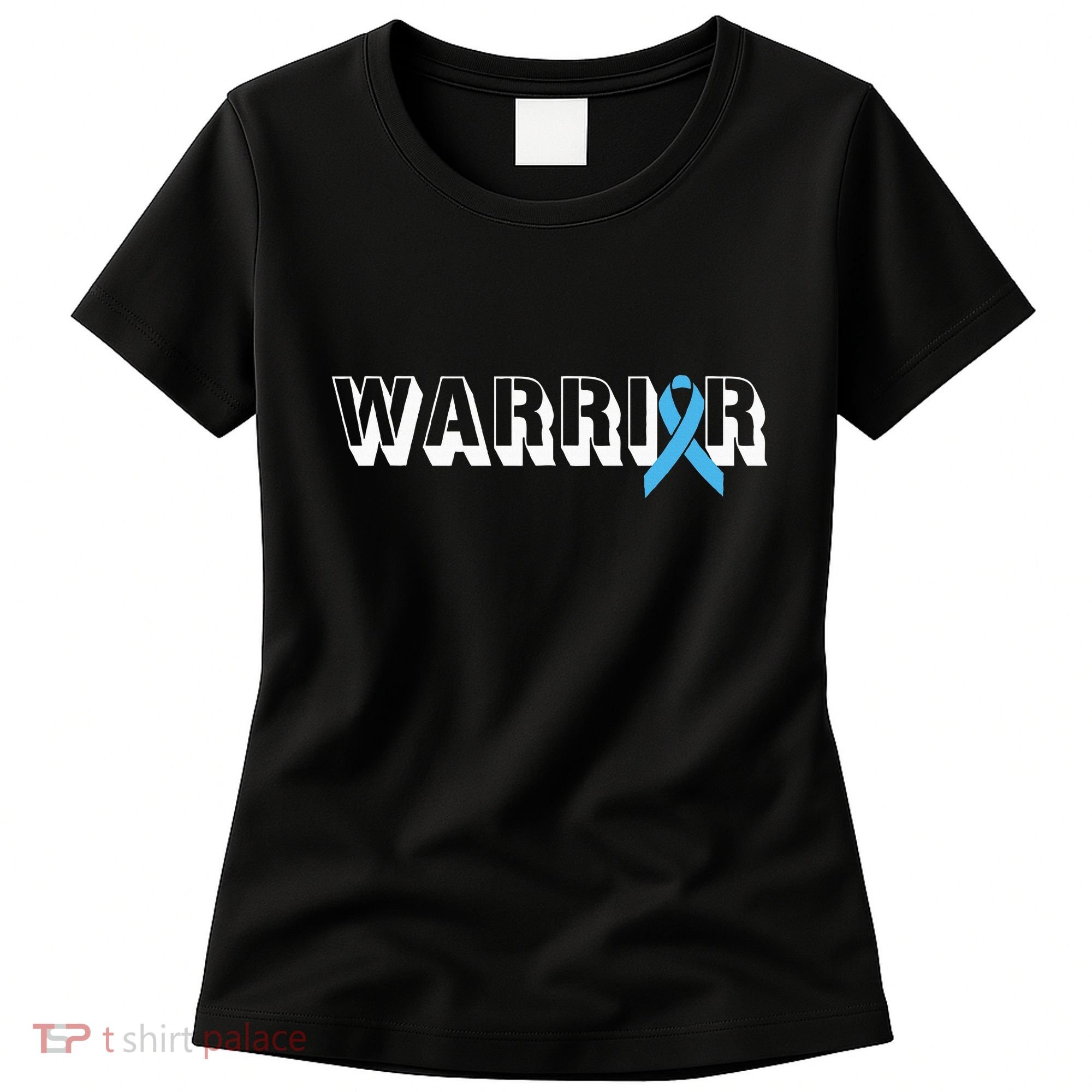 Support Father Prostate Cancer Warrior Light Blue Ribbon Women's T-Shirt