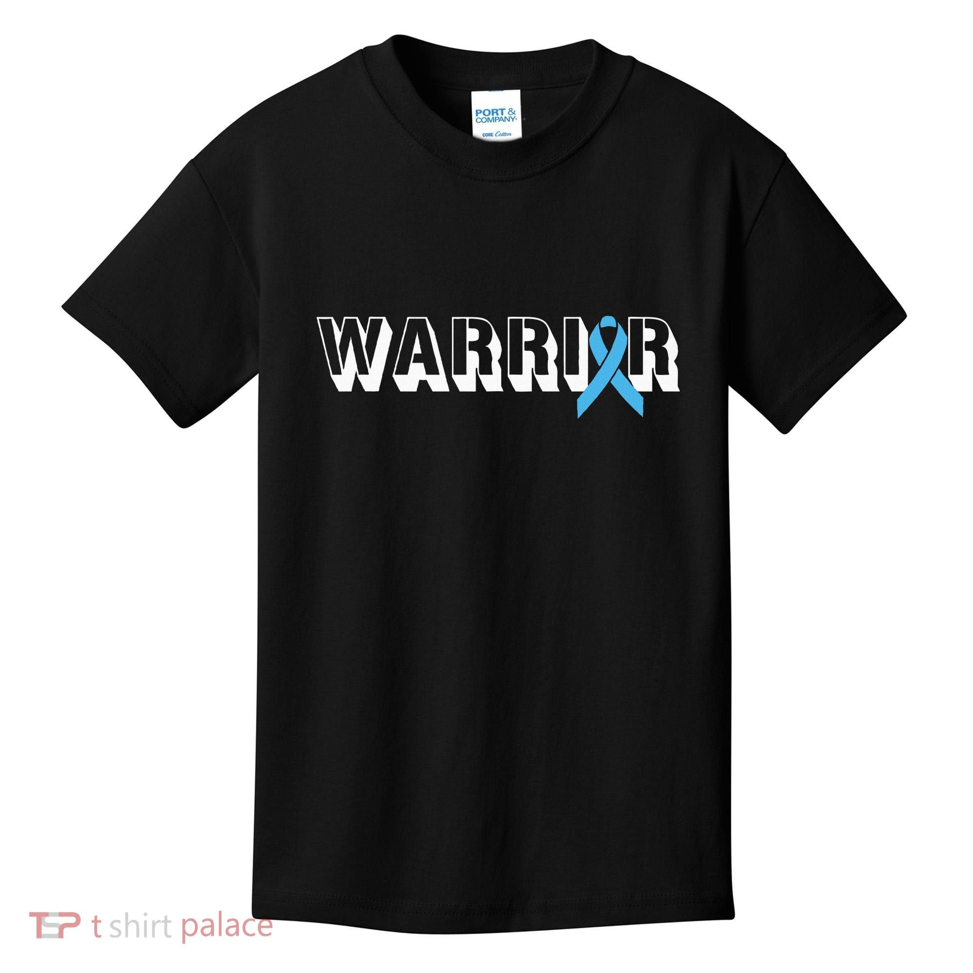 Support Father Prostate Cancer Warrior Light Blue Ribbon Kids T-Shirt
