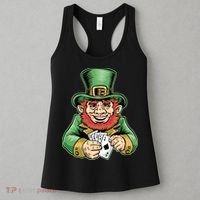 Straight Flush Poker Leprechaun Women's Tank Top thumb 3