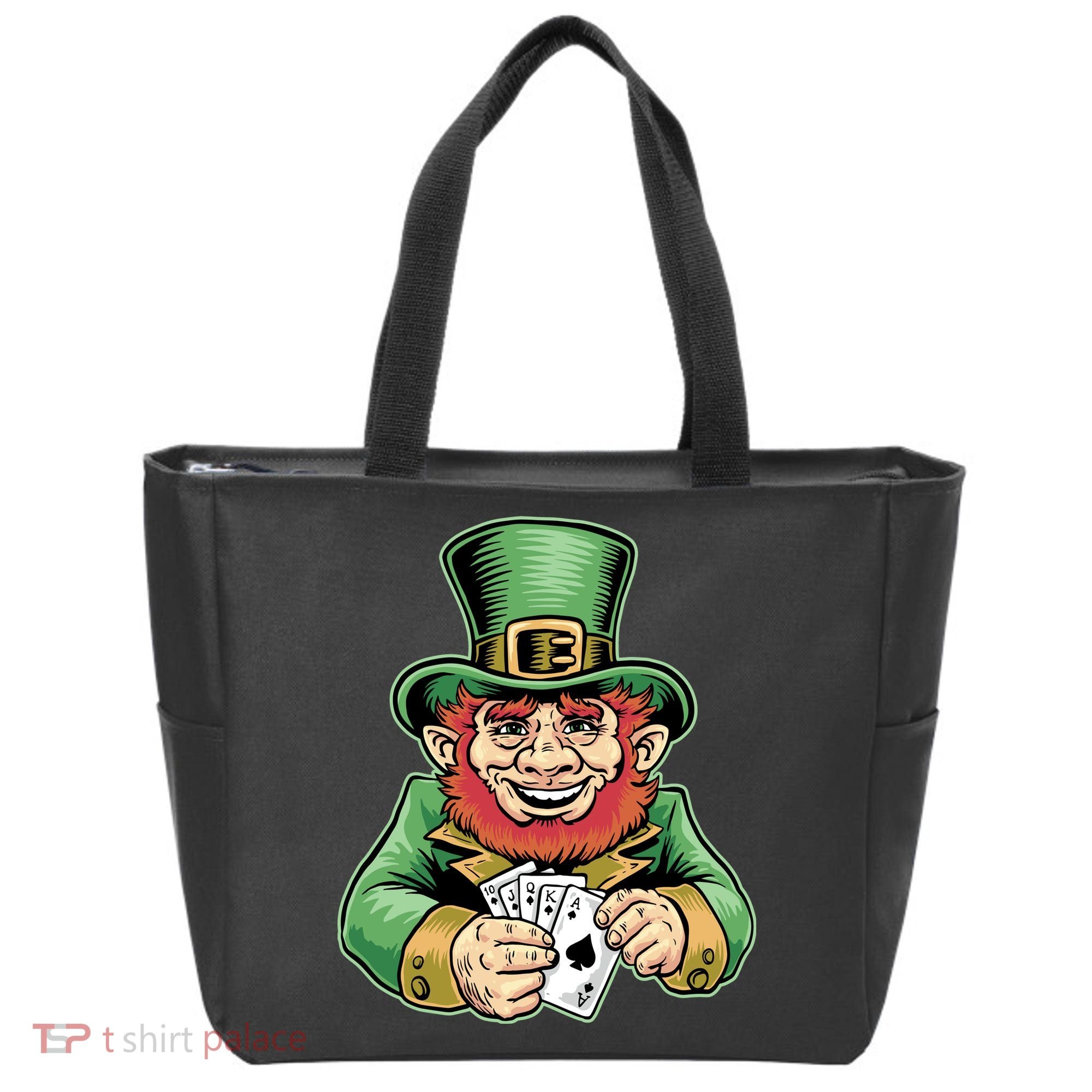 Straight Flush Poker Leprechaun Tote Bag