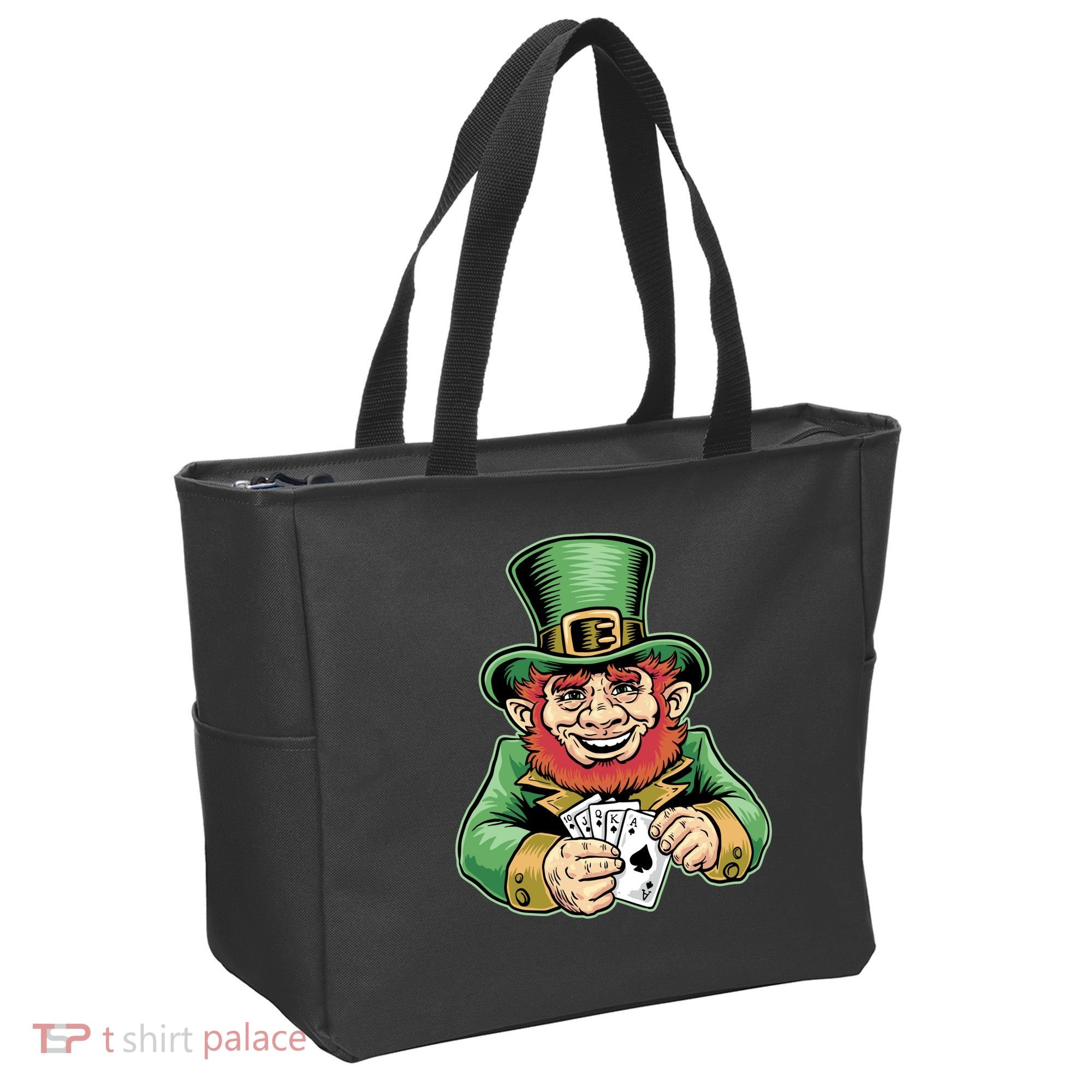 Straight Flush Poker Leprechaun Tote Bag
