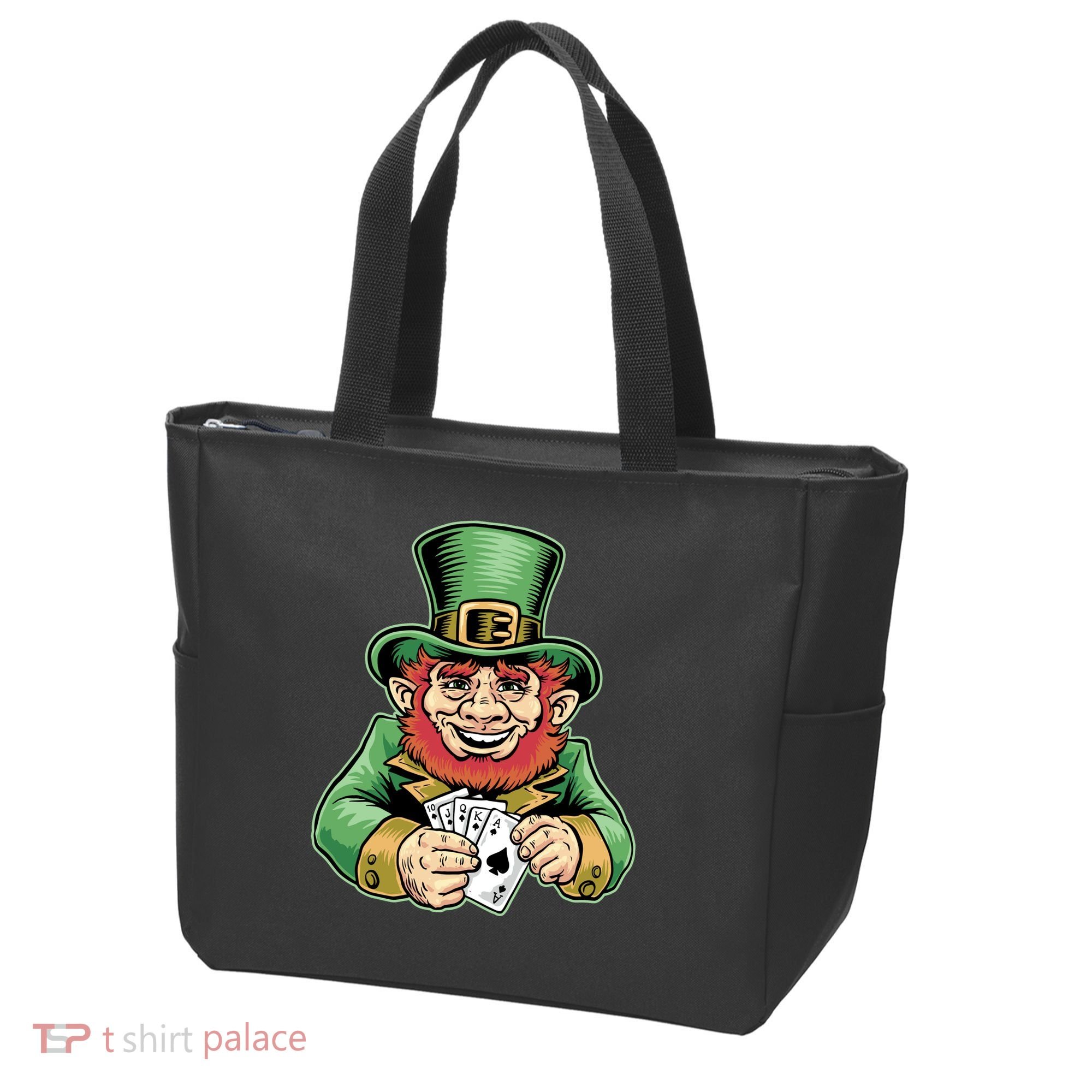 Straight Flush Poker Leprechaun Tote Bag