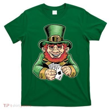 Straight Flush Poker Leprechaun T-Shirt