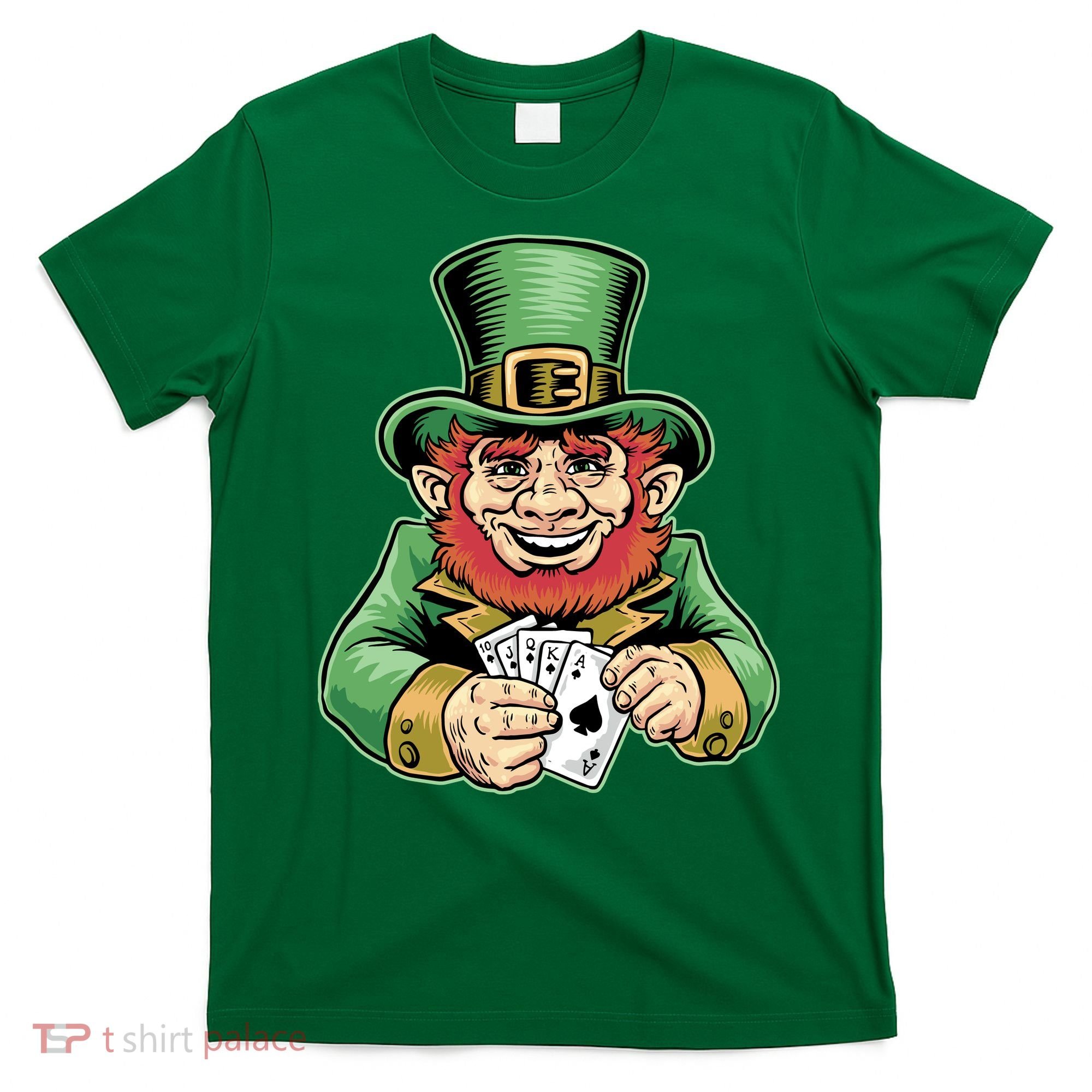 Straight Flush Poker Leprechaun T-Shirt
