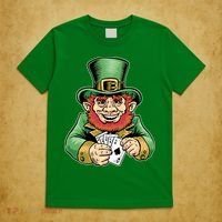 Straight Flush Poker Leprechaun T-Shirt thumb 5