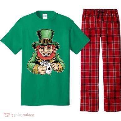 Straight Flush Poker Leprechaun Pajama Set