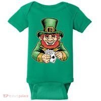 Straight Flush Poker Leprechaun Baby Bodysuit thumb 0