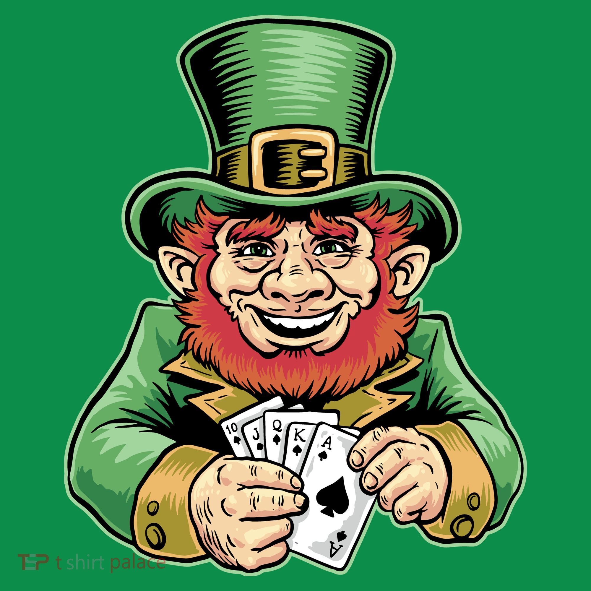 Straight Flush Poker Leprechaun Women's T-Shirt