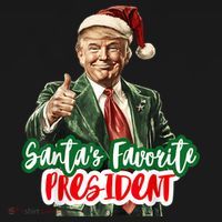 SantaS Favorite President Funny Santa Trump 2024 Christmas Coaster thumb 2