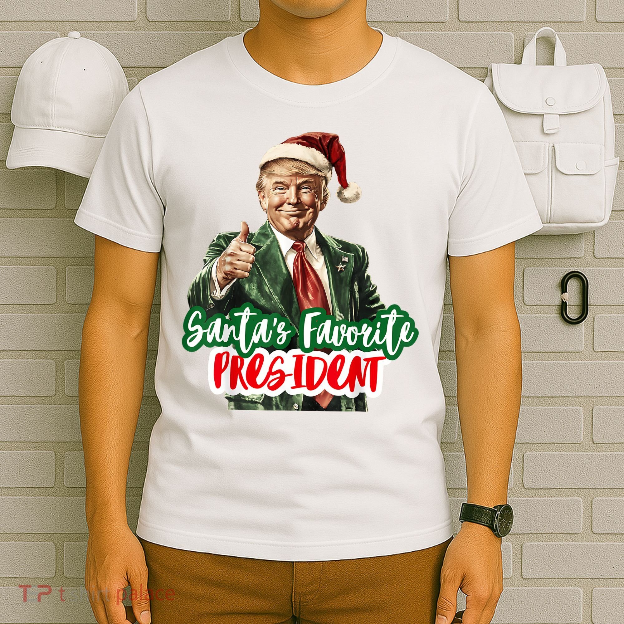 SantaS Favorite President Funny Santa Trump 2024 Christmas T-Shirt