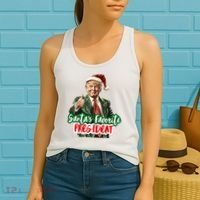 SantaS Favorite President Funny Santa Trump 2024 Christmas Women's Tank Top thumb 2