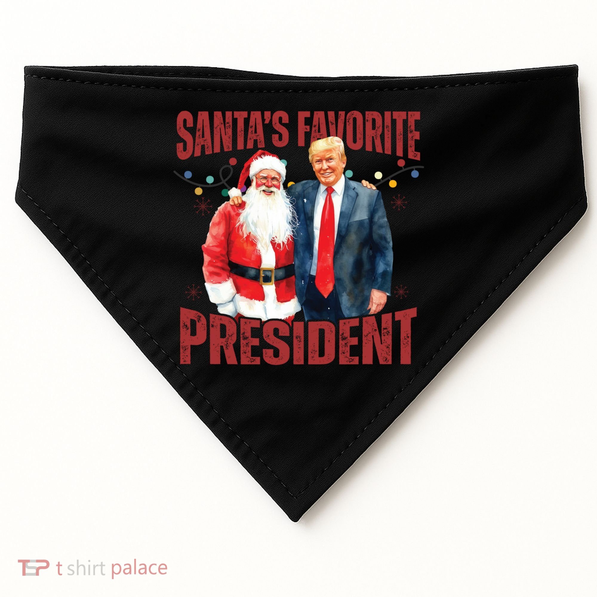 SantaS Favorite President Trump Christmas Santa Hat USA-Made Doggie Bandana
