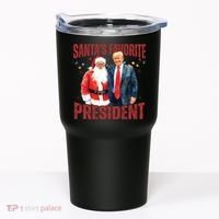 SantaS Favorite President Trump Christmas Santa Hat Tumbler thumb 0