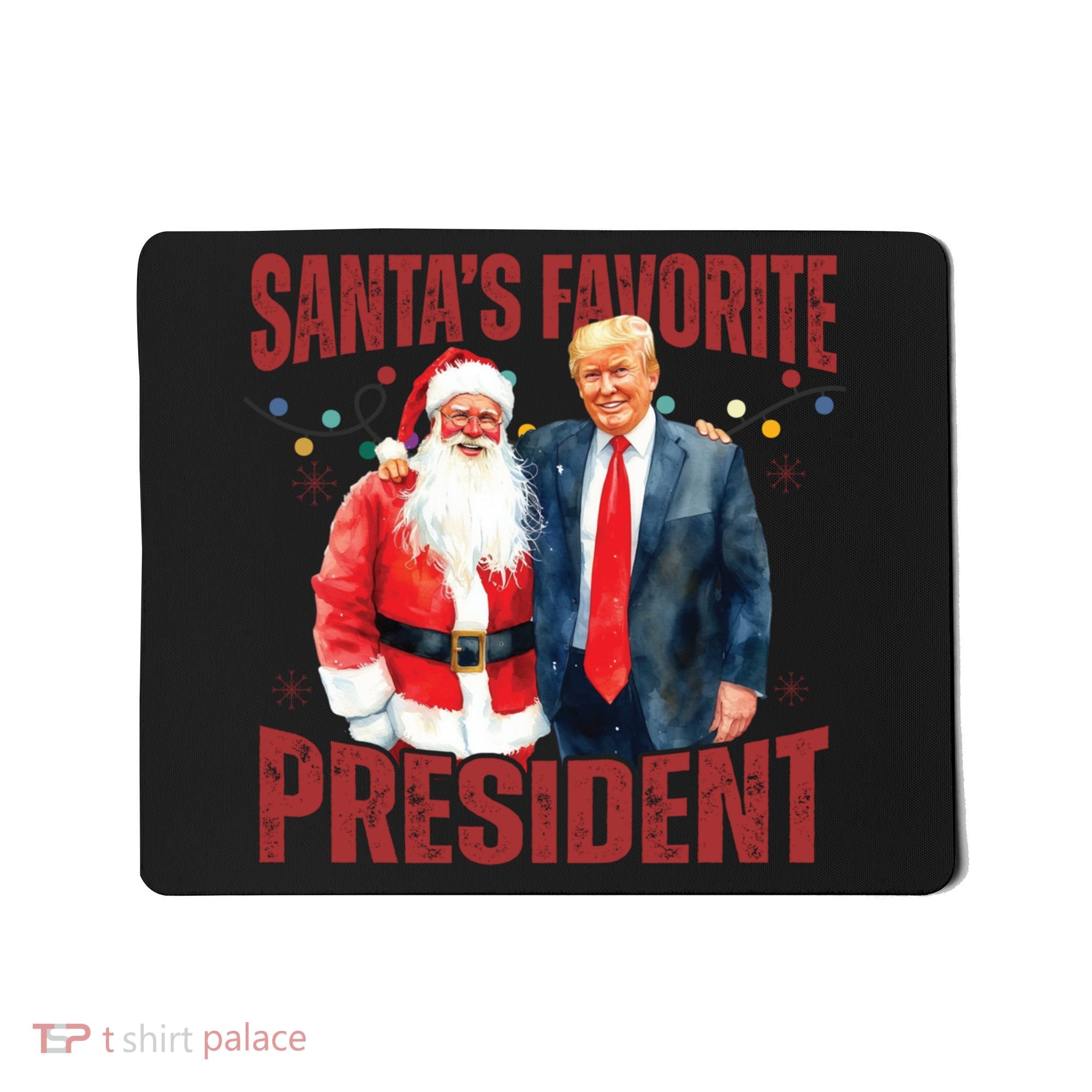 SantaS Favorite President Trump Christmas Santa Hat Mousepad