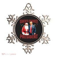 SantaS Favorite President Trump Christmas Santa Hat Ornament thumb 0