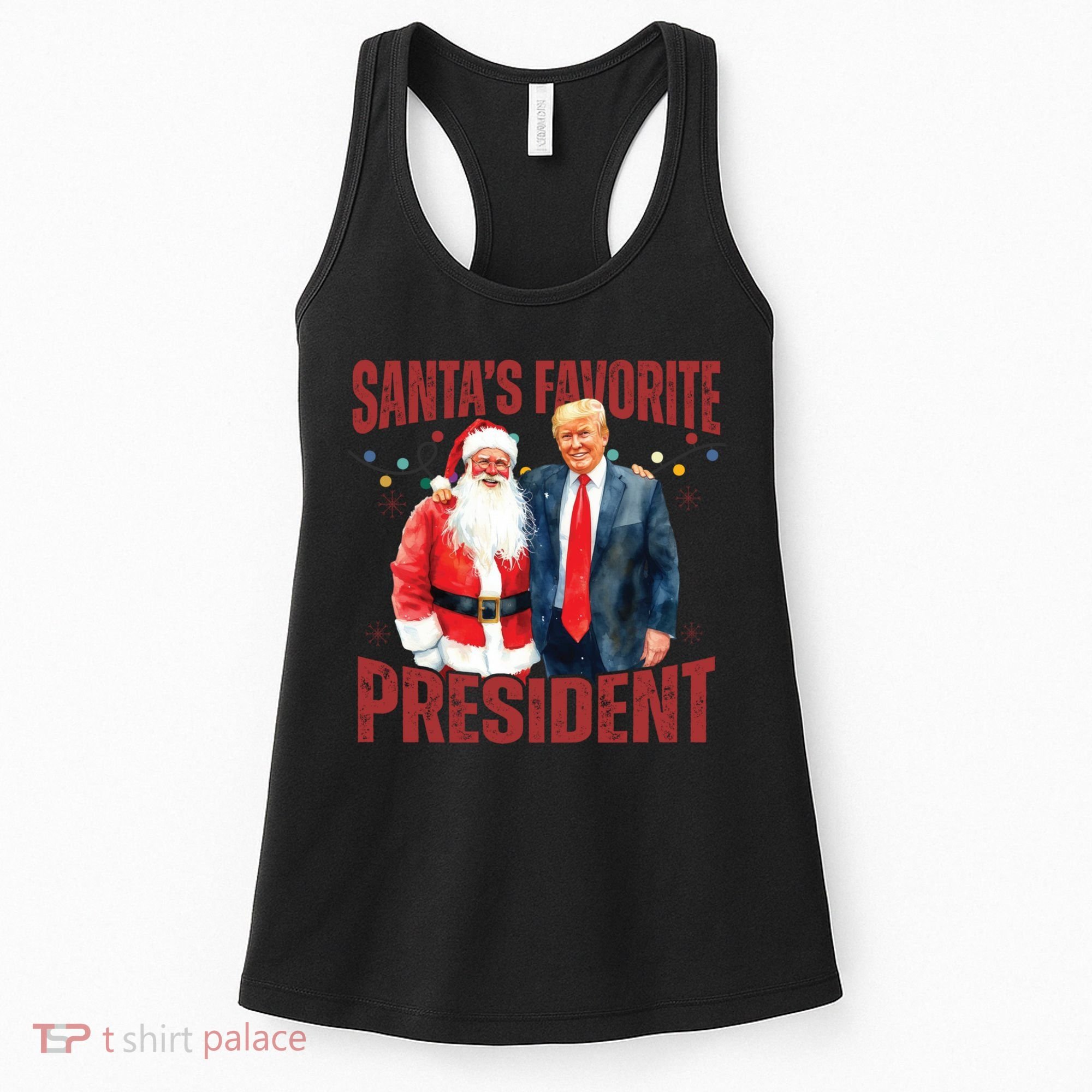 SantaS Favorite President Trump Christmas Santa Hat Women's Tank Top