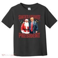 SantaS Favorite President Trump Christmas Santa Hat Toddler T-Shirt thumb 0